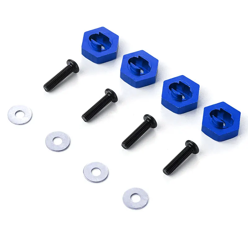 RCGOFOLLOW Aluminum Front Rear Damper Suspension Arm Rear Axle Assembly Kits for Traxxas Latrax Teton 1/18 RC Upgrade Blue