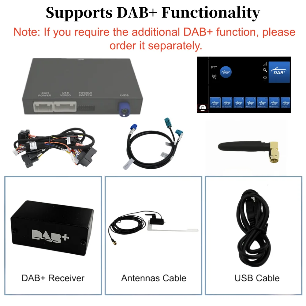 Draadloze Carplay Android Auto Decoder voor VW Golf 7 Skoda Seat Octavia Polo Passat Arteon Jetta T-Cross Tiguan Touran MIB MIB2 - afbeelding 1