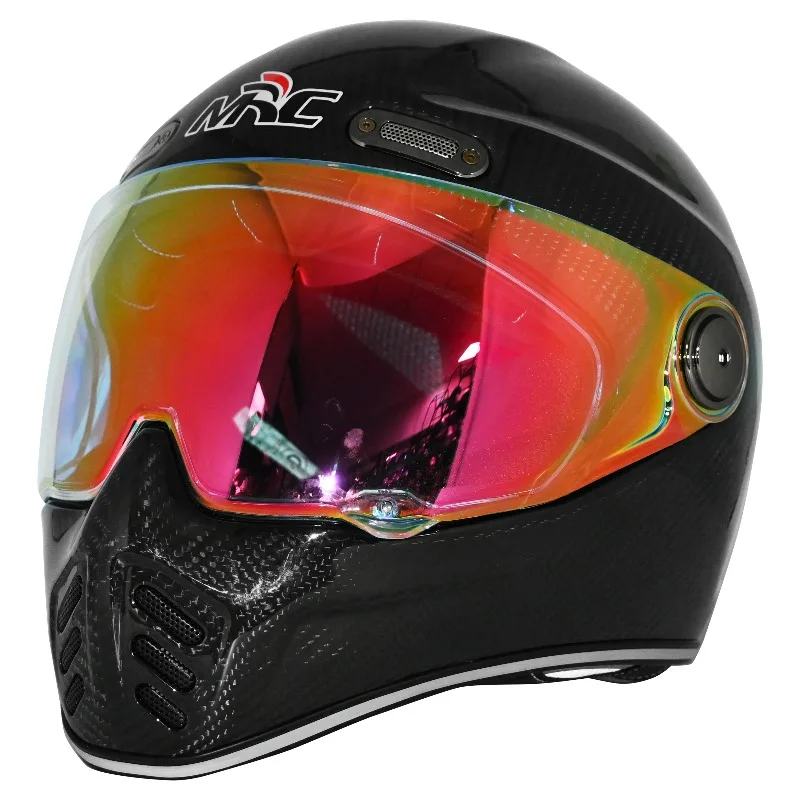 Airo Custom Logo Sec Helmet Motorcycle Carbon Fiber Double Visor Retro Full Face HELMET HELMET for Motorcycle