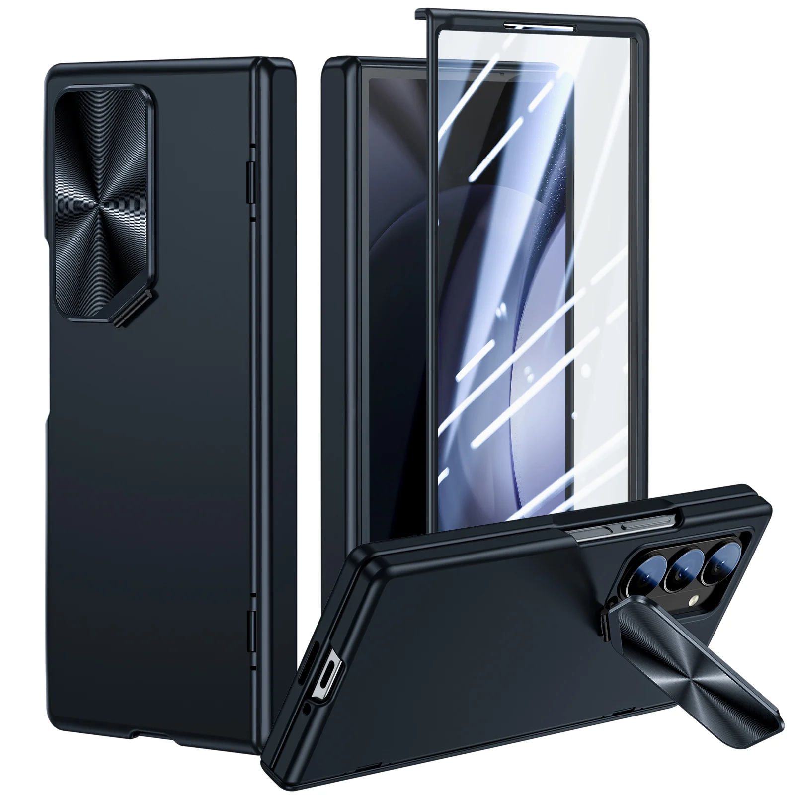 

For Samsung Galaxy Z Fold6 Case Hinge Protection holder Case with Screen Protector Galaxy Z Fold 6 5 4 3 Shockproof Phone Cover
