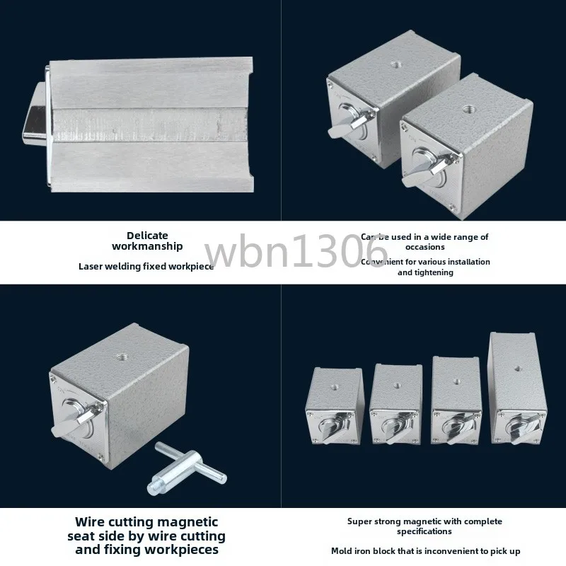 Powerful switching type magnetic base Wire cutting Powerful magnetic base V-shaped triangle table