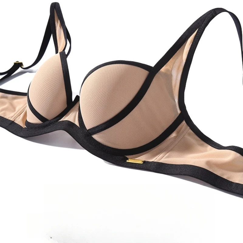 Sexy French Bra Women's Underwear Set Push-up Bra Panty Sets Comfort Brassiere Adjustable Straps Gathered Lingerie Set