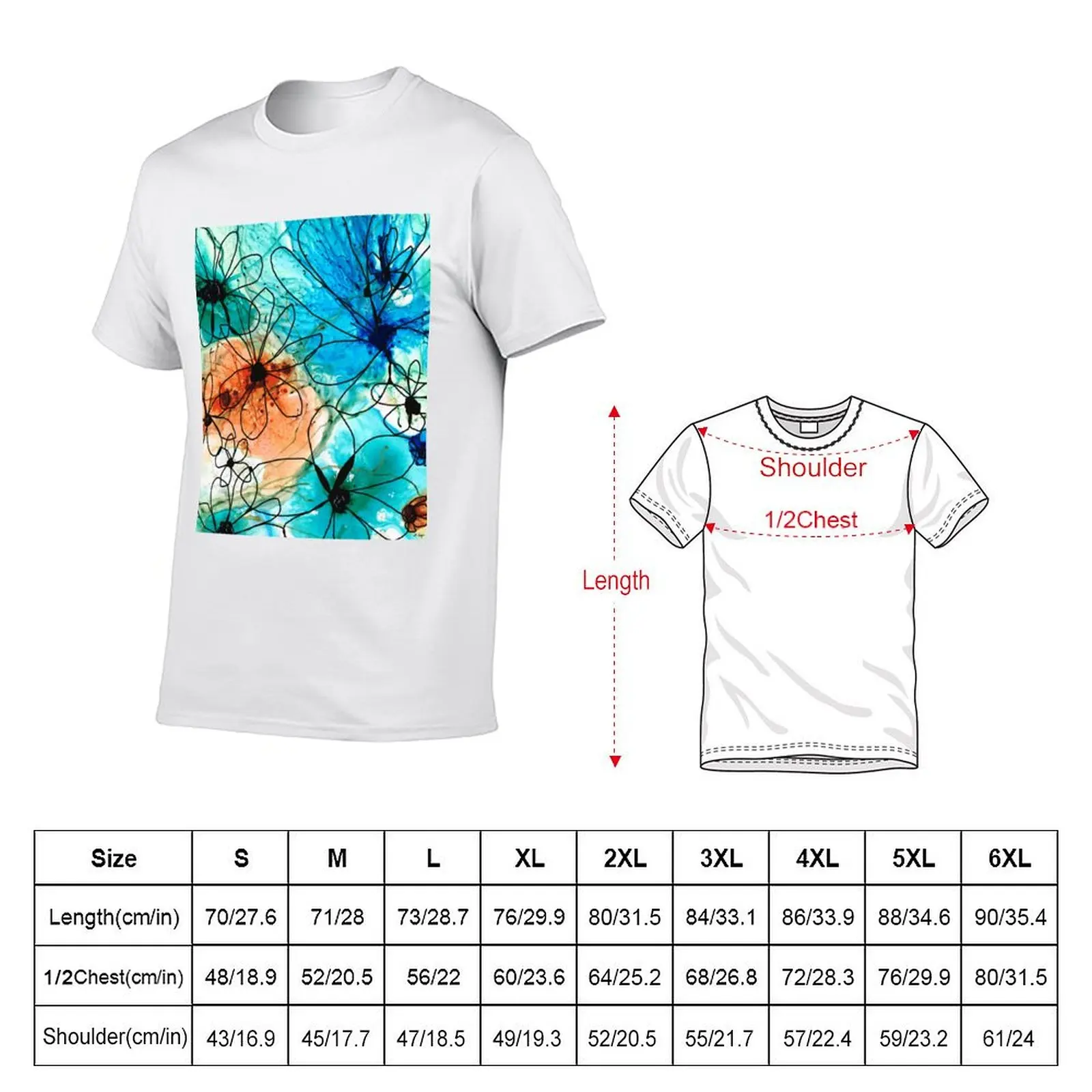 Modern Floral Art - Wild Flowers2 - Sharon Cummings Artist T-Shirt Holiday Outdoor T-Shirt