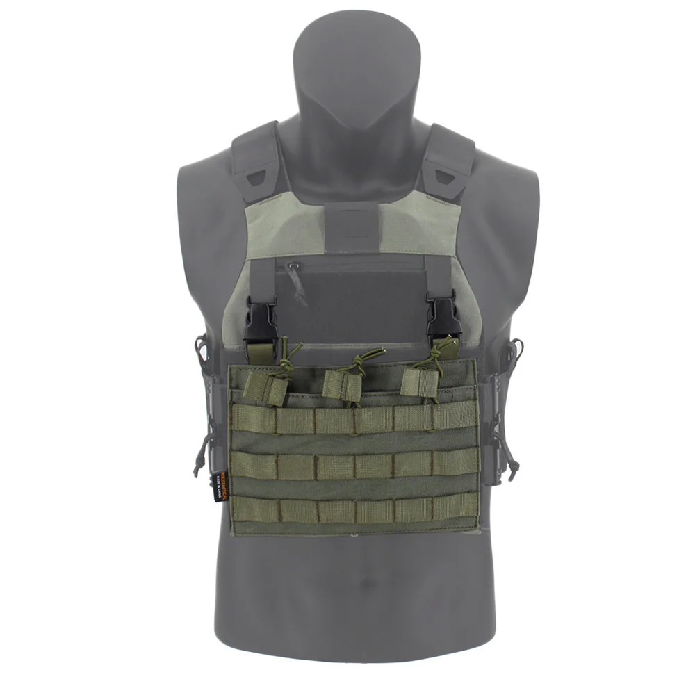 Tactical Triple Magazine Pouch M4 5.56 Vest Molle Front Plate Panel Flap Detatchable Nylon Mag Pouch For LV119 FCSK FCPC Vest