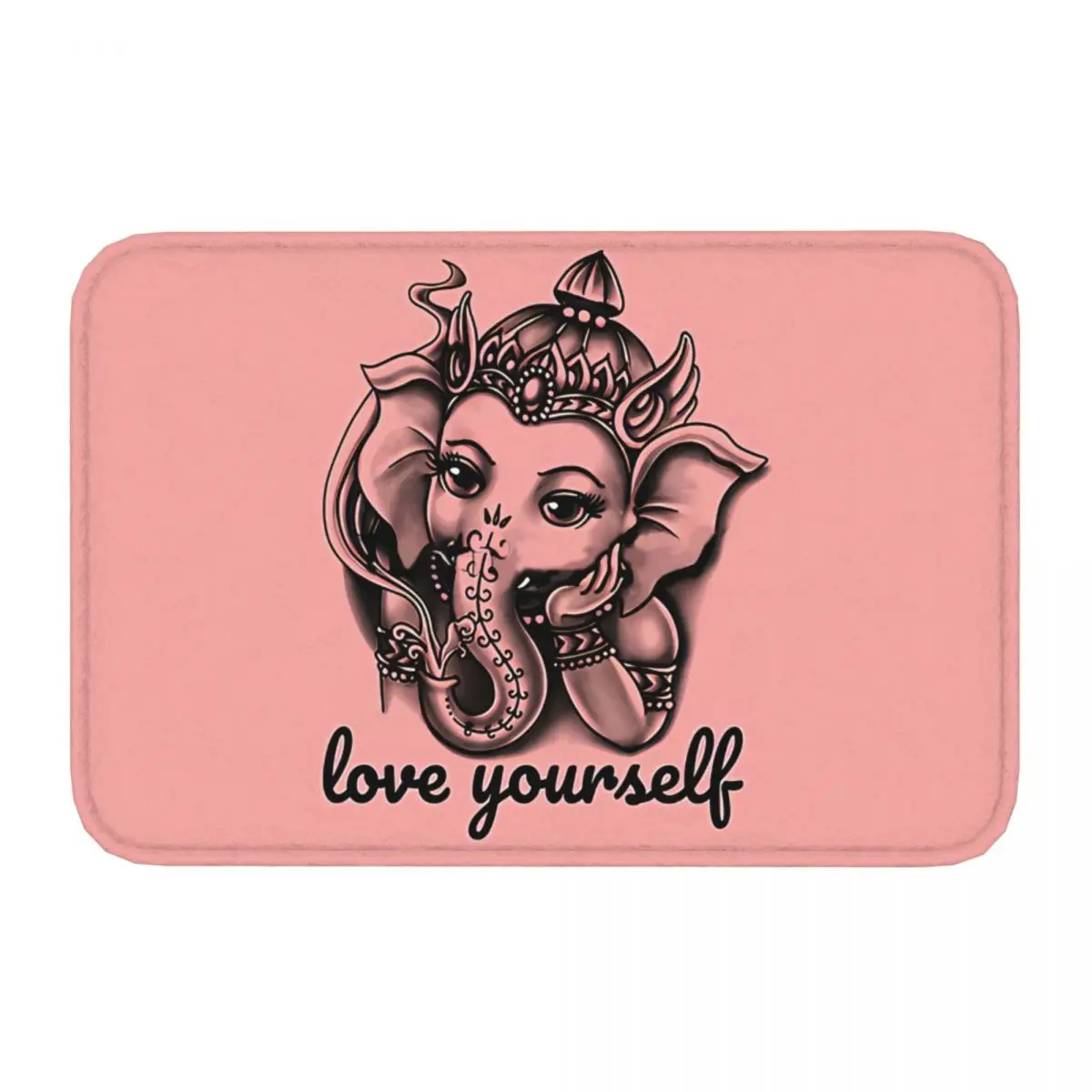 Love Yourself Indian God Goddess Of Love Anti-Slip Rug Doormat Living Room Mat Floor Carpet Home Decor