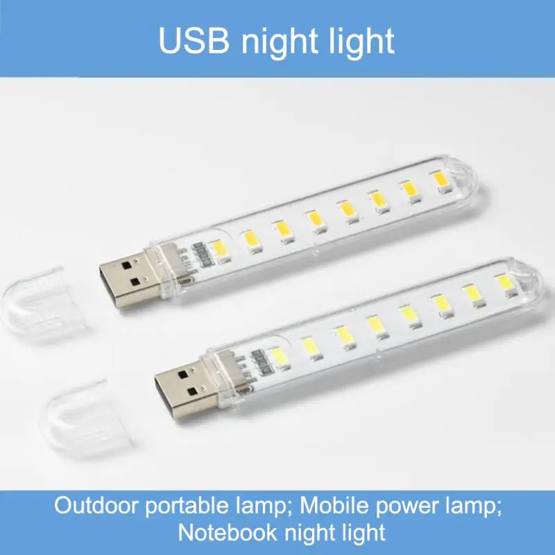 

USB Plug Lamp Computer Mobile Power Charging USB Small Book Lamps LED Eye Protection Reading Light Small Round Light Night Light