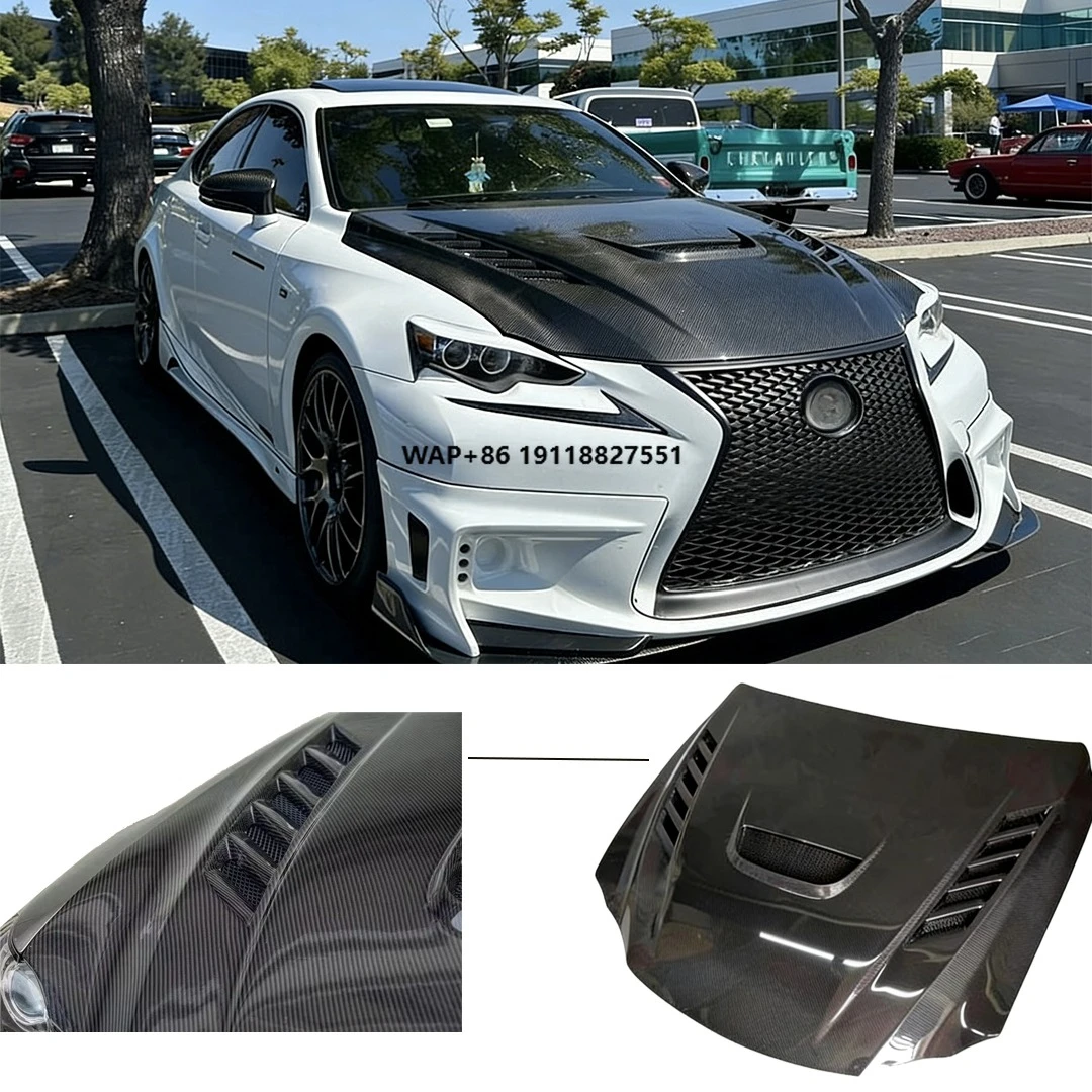 

For Es300h Is250 Is300 Is350 2013-2019 Carbon Fiber Hood Bonnet with Glass Bodykit