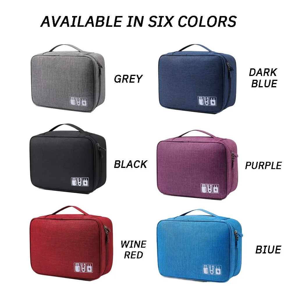 Travel Cable Storage Bag Portable WaterProof Digital Electronic Organizer USB Cable Headset Line Storage Bag USB Cable Organizer image 5
