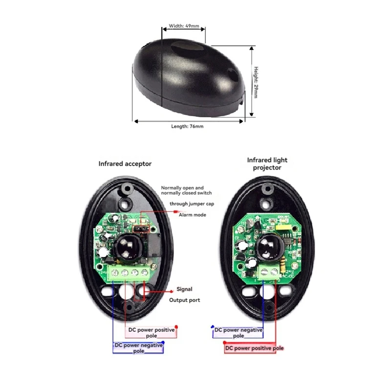 Infrared Beam Sensor For Gates, Doors & Window - External Alarm Detector