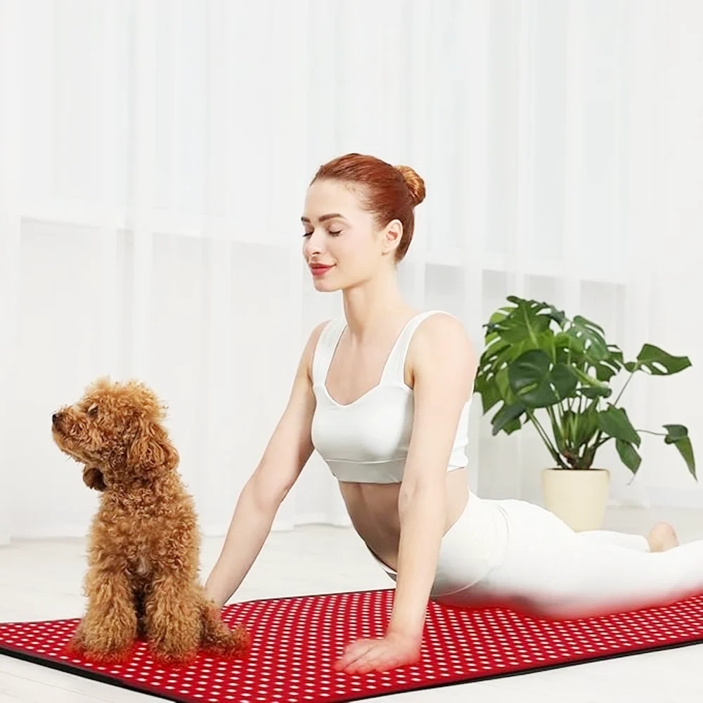 Large Size 660nm and 850nm LED Infrared Yoga Pad for Full Body Coverage Healthcare Supply Muscle Pain Relief