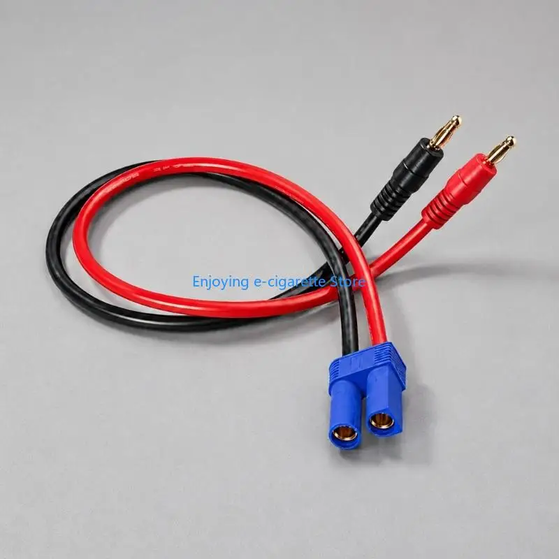 EC5 to 4Mm Banana Plugs Charging Cable Adapter with Double Male Plugs, Tinned Copper Conductors Flexible Silicone Jackets Y4QF