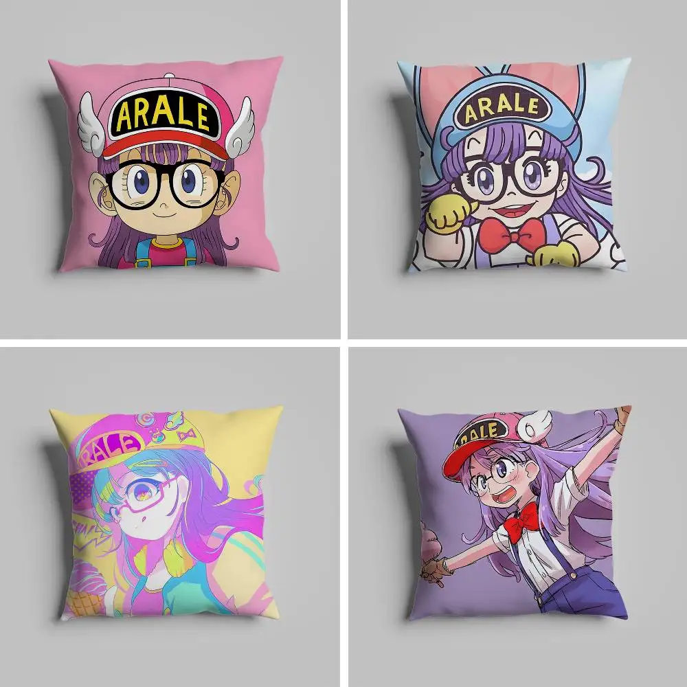 

Dr SLUMP A-ARALE CHAN Pillow Case For Car Pillows 60x60 Cushions Luxury Double Sided Cover Home And Decoration Sofa 30x30