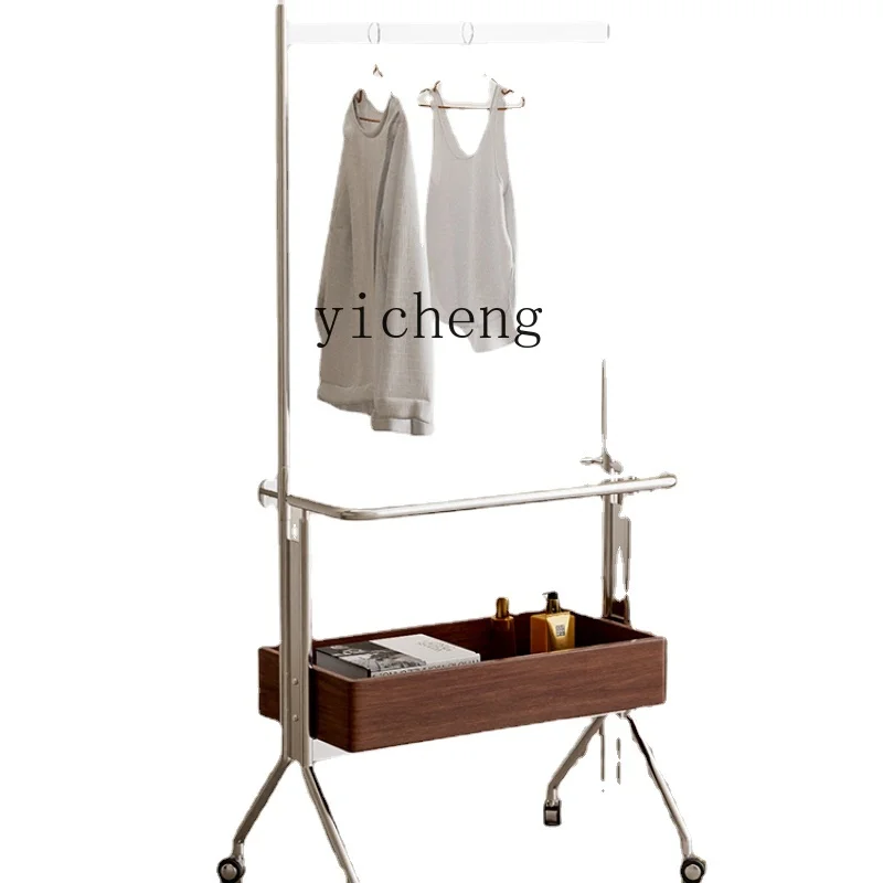 

Zf Stainless Steel Coat and Hat Simple Household Bedroom Storage Mid-Ancient Floor Hanger