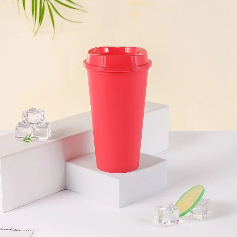 كوب بلاستيكي غير لامع قابل لإعادة الاستخدام ، كوب قهوة للسفر ، ستاربكس جديد وبسيط ، للشرب الساخن ، 16 أونصة ،