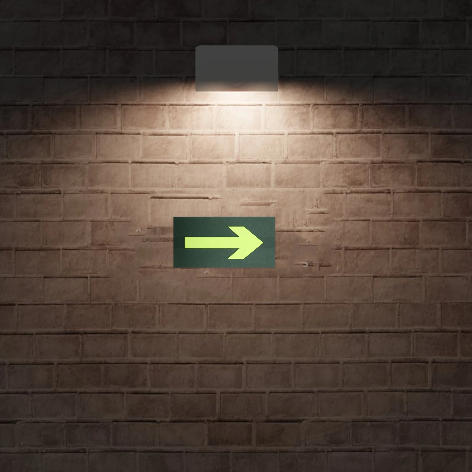 

10 Pcs Luminous Sign Directional Signs Arrow Stickers Exit for Hotel Office Pvc Market Yard