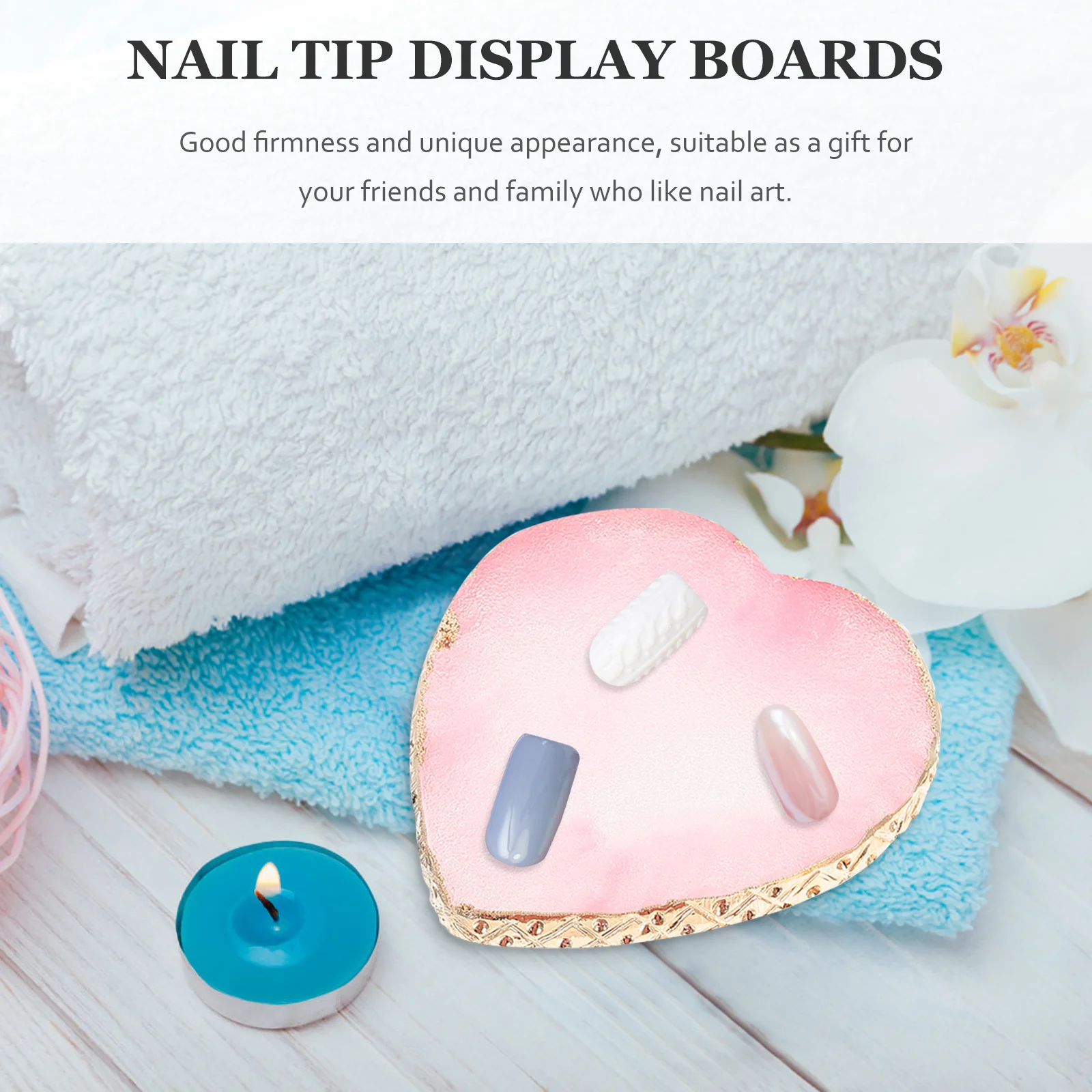 

2Pcs Elegant Nail Art Display Tray Unique Design for Nail Tips Decoration in Various Settings Manicure Display Boards