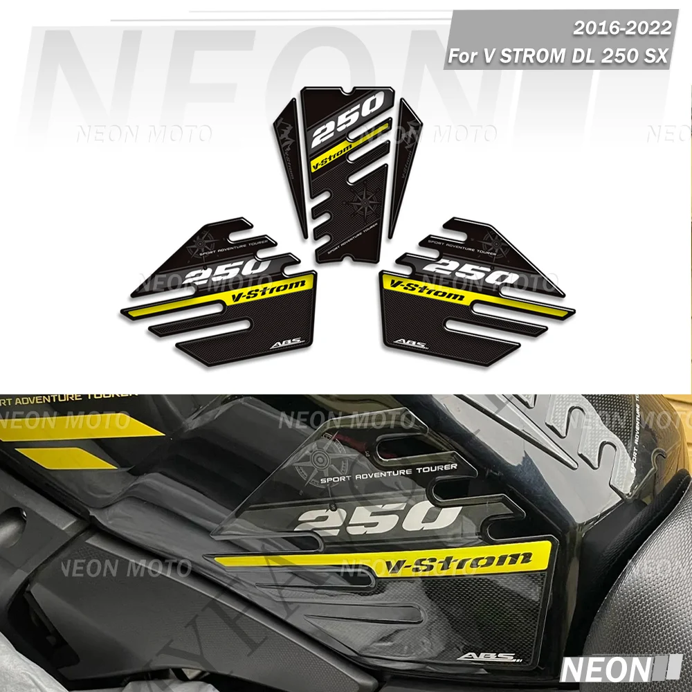 

Для Suzuki V-STROM VSTROM V STROM DL 250 SX 250SX мотоциклетная накладка на бак для газа, мазута, 3D наклейки, наклейки 2016-2022