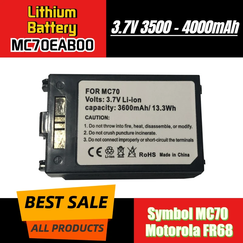 

MC70EAB00 3.7V 3500 - 4000mAh Lithium Battery,for Symbol MC70 and Motorola FR68