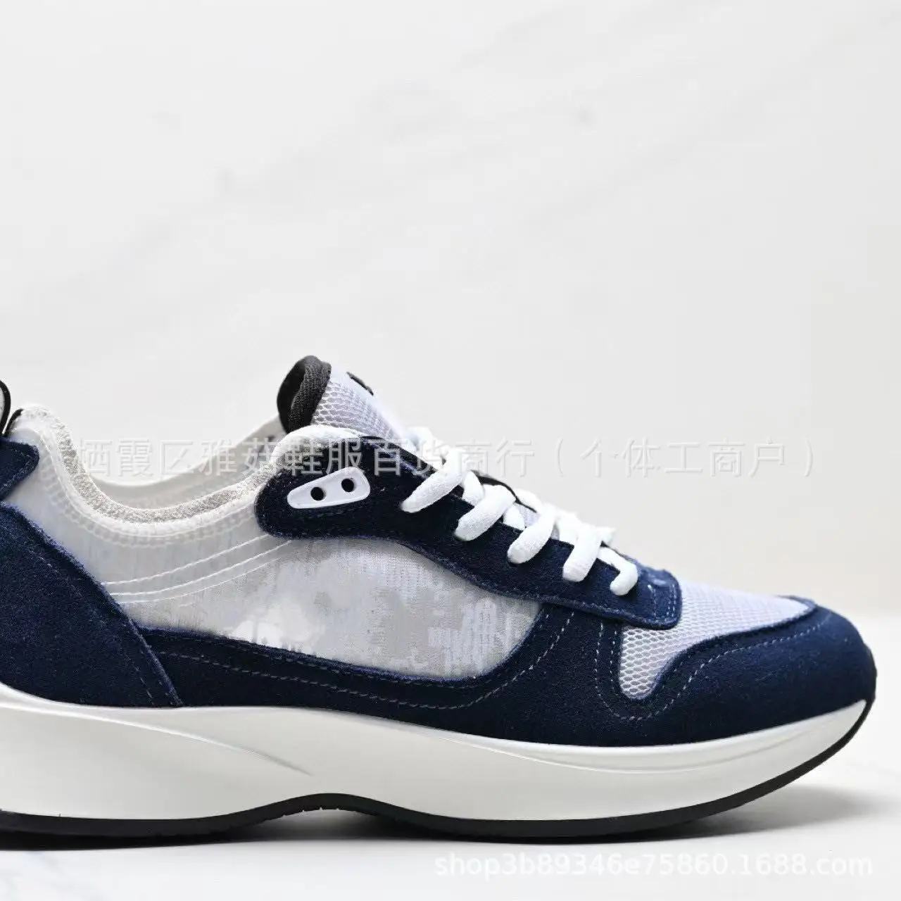 Fashionable Embroidered Low-Top Dad Shoes D-Home B25 Station Casual Thick-Heeled Sports Shoes for Men Retro Rubber Outsole