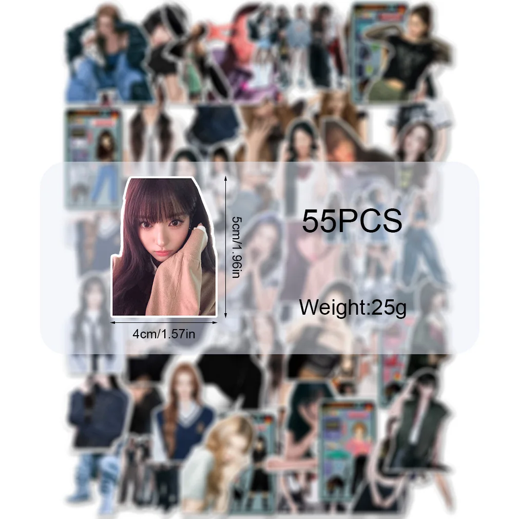 55 قطعة/الحزمة Kpop MEOVV ملصقات حرق ألبوم ملصق مضاد للمياه آنا نارين غاوون سوين ستار المحيطي المشجعين جمع الهدايا
