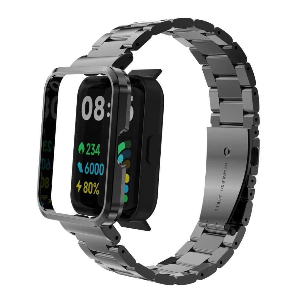 SinHGeY For Redmi Watch 2 Lite Strap Metal Stainless steel Replacement Wristband