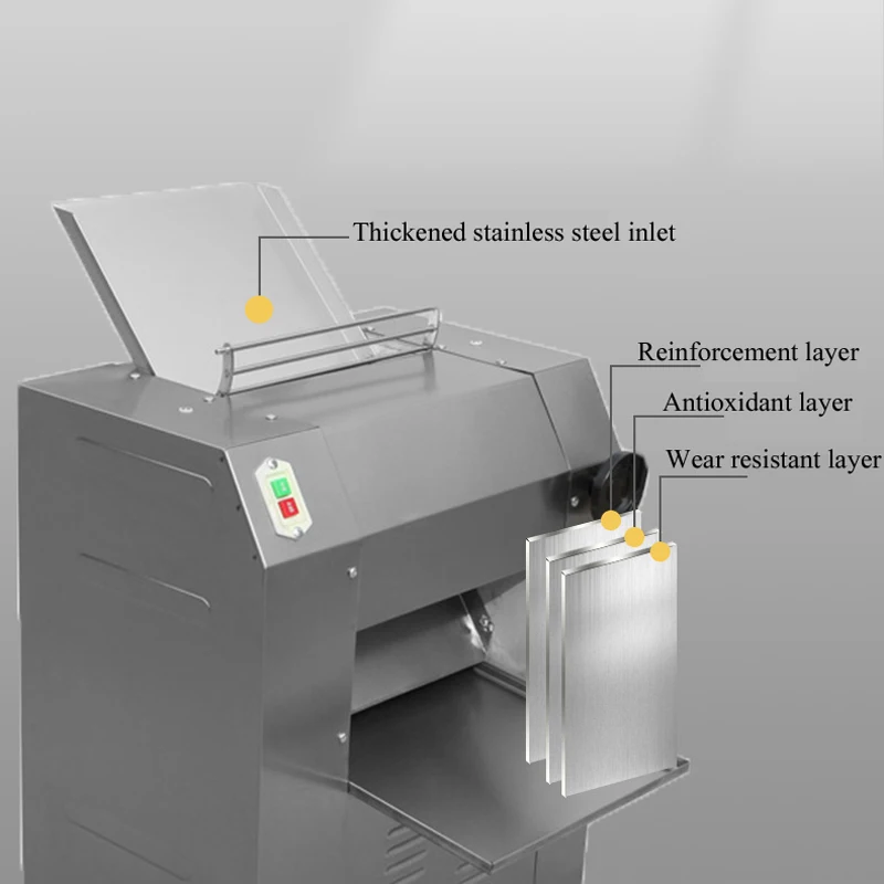Macchina per pressa per noodle con rullo per pasta elettrica, pasta da tavolo in acciaio inossidabile, impastatrice commerciale per gnocchi
