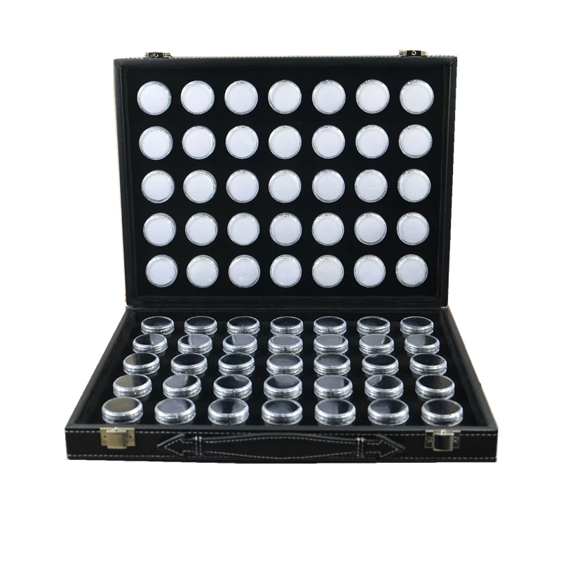 Jewelry Gemstone Holder Container Organizer Loose Diamond Display Storage Carrying Collection Case 70 Grids Gem Pots with Sponge