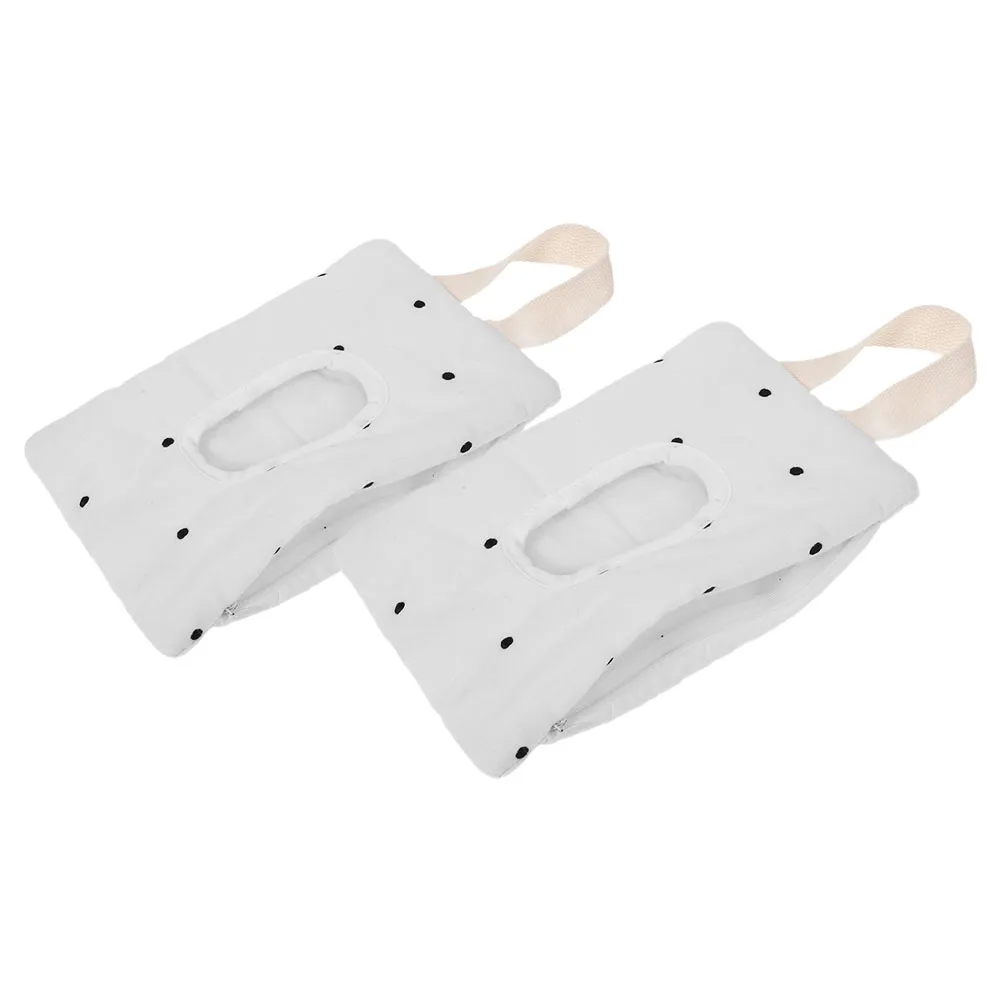 

2 Pcs Baby Wipes Reusable Container Napkin Tissue Storage Bag Seat Back Holder Large Capacity Waterproof Stroller Diaper