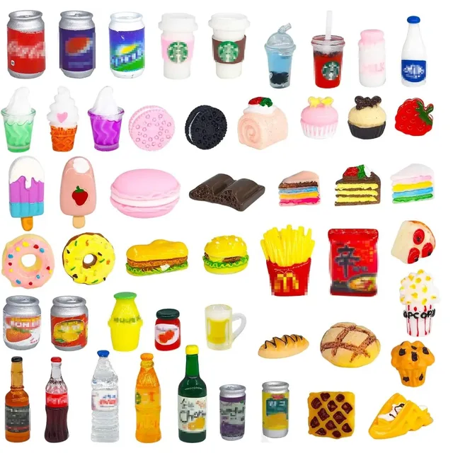 50 sztuk Miniaturowe butelki na napoje Puszki z napojami Soda Pop Udawaj, że bawisz się w kuchni Akcesoria imprezowe Zabawki Ciasto Lody do domku dla lalek