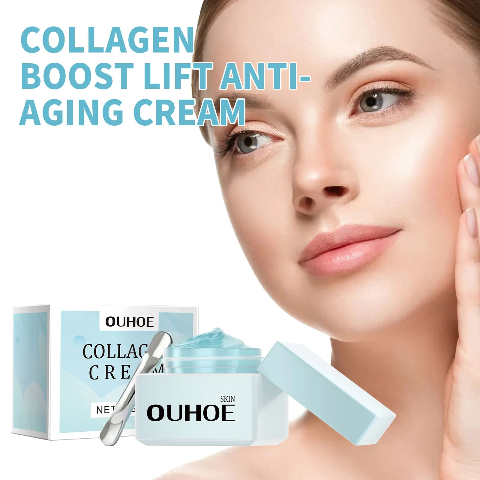 OUHOE Crema antietà al collagene Rassodante Rughe Schiarire cloasma Macchie scure Dissolvenza Linee sottili Idratare Nutriente Cura della pelle del viso