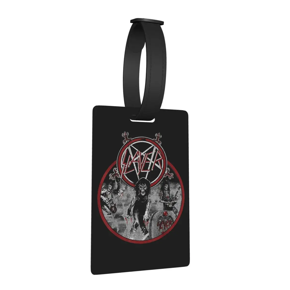 

Heavy Metal Rock Slayer Live Undead Luggage Tags Suitcase Accessories Travel Baggage Boarding Tag Label Holder ID Name Address