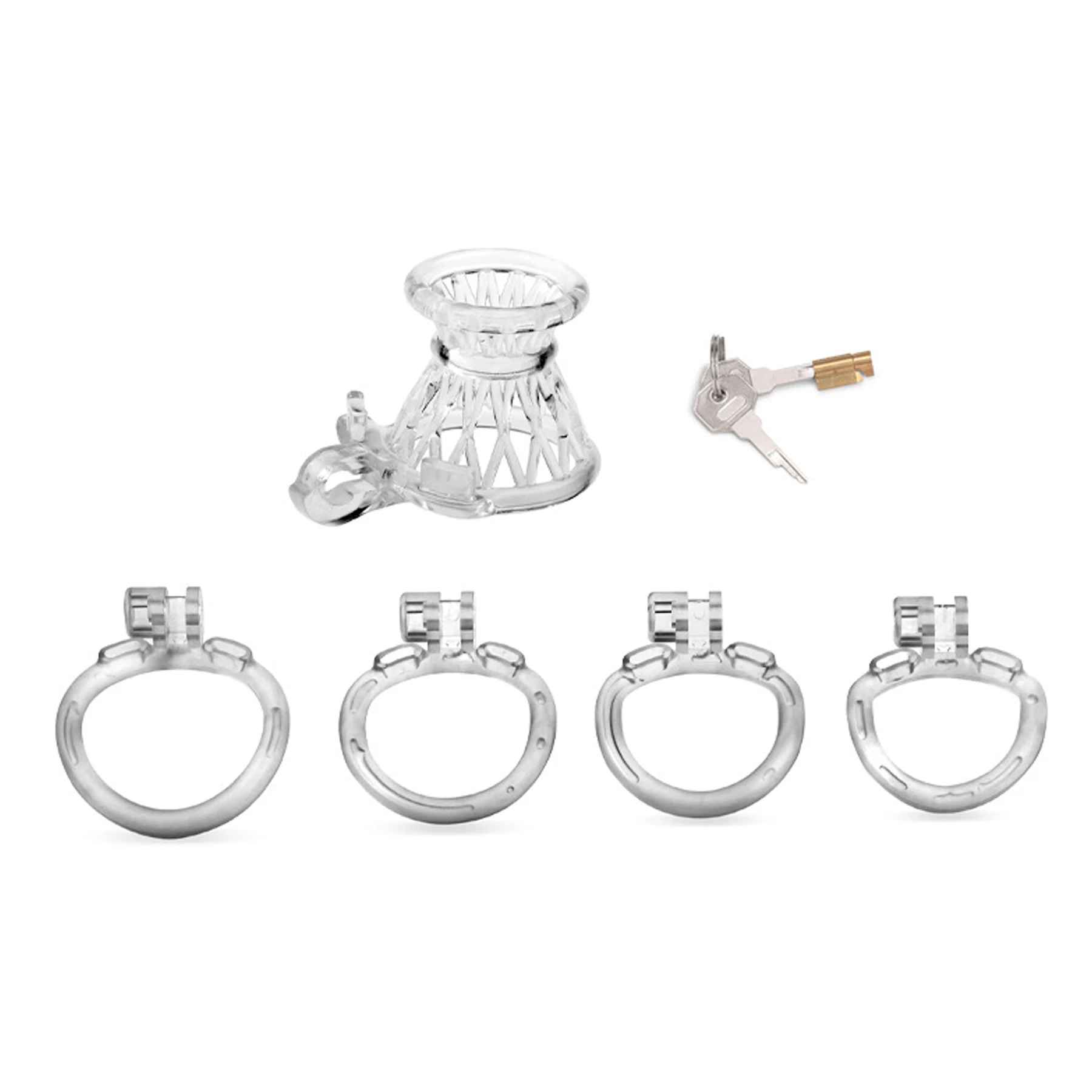 Chastity Cage BDSM Pink Inverted With 4 Size Cock ring For Man Brutal Adult Games Sissy Penis Ring Adult Erotic Sex Toy 18+ 2026 - view 4