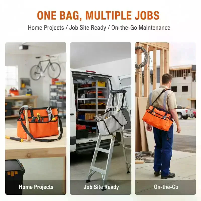

Folding Ladder Tool Storage Bag Versatile Durable Convenient Accessories Oxford Cloth Portable Ladder Hanging Bag For Workshop