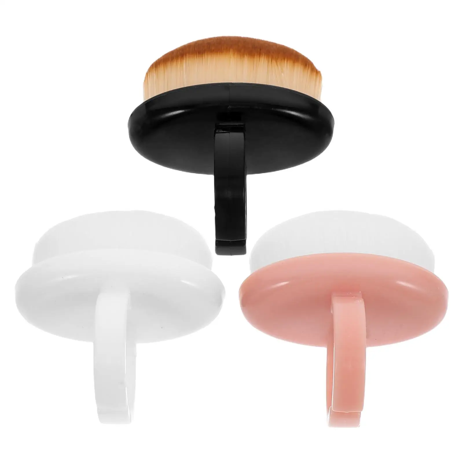 3 Pcs Nail Dust Brush Soft Bristles Short H le for Cleaning Polishing Dust Remover Plastic Clear Nail Supplies Tools