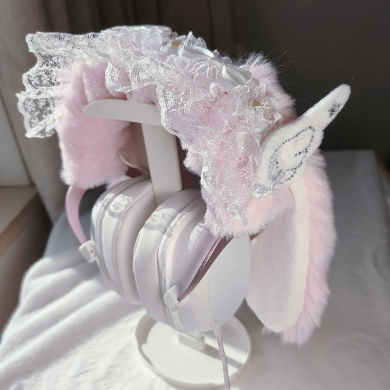 Lop-eared Rabbit & Cat Ear Headband Protector for Sony XM4/XM5/Hurricane 2/3/Prism, Customized Decoration, Headphone Protective view 3