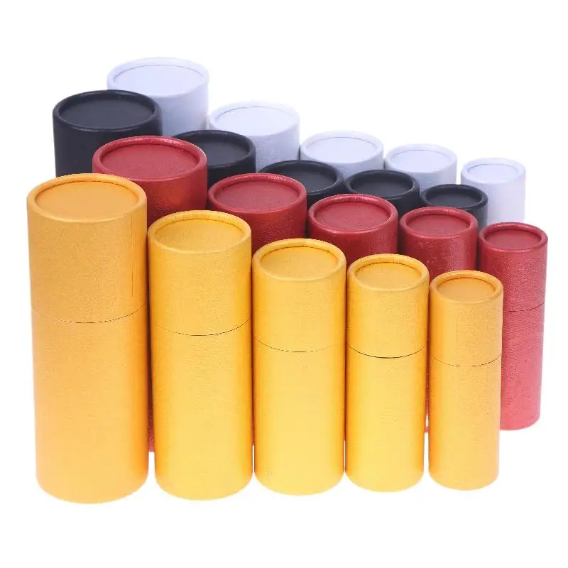 Boîte de tubes en papier en cuivre, emballage cadeau en papier, cylindre rond, bouteille d'huile, Tube en carton pour parfum d'huile essentielle, 1 pièces