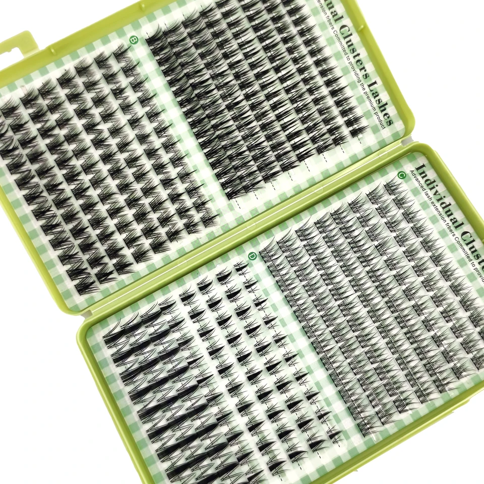 Nuevos 32 filas 512 clúster Mezcla de pestañas Clúster de pestañas Natural Manga Look DIY Extensión de pestañas Reutilizables Pestañas naturales 5