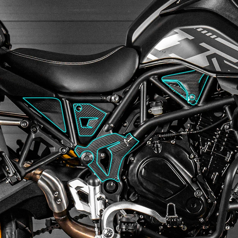 Motorcycle Body Protective Decals Stickers for Benelli TRK702X, Carbon Fiber Waterproof Stickers Wear Resistant Easy to Install