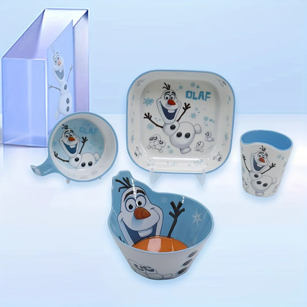 1pc Disney  tableware cartoon Frozen Olaf tableware Set,incouding plate,bowl,cup for Family Dinner Christmas birthday tableware