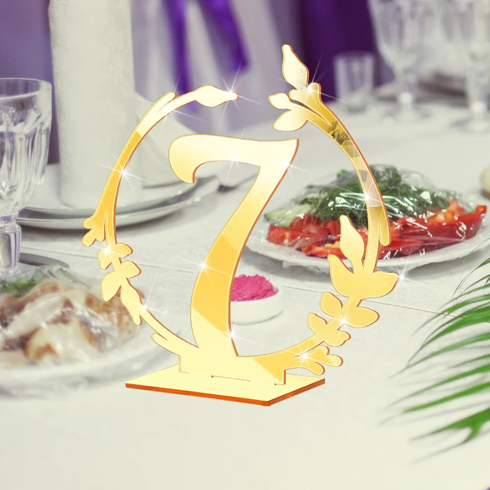 

10Pcs Wedding Table Number Signs Solid Lightweight Table Card Holder Stands for Wedding Reception Party Banquet Events