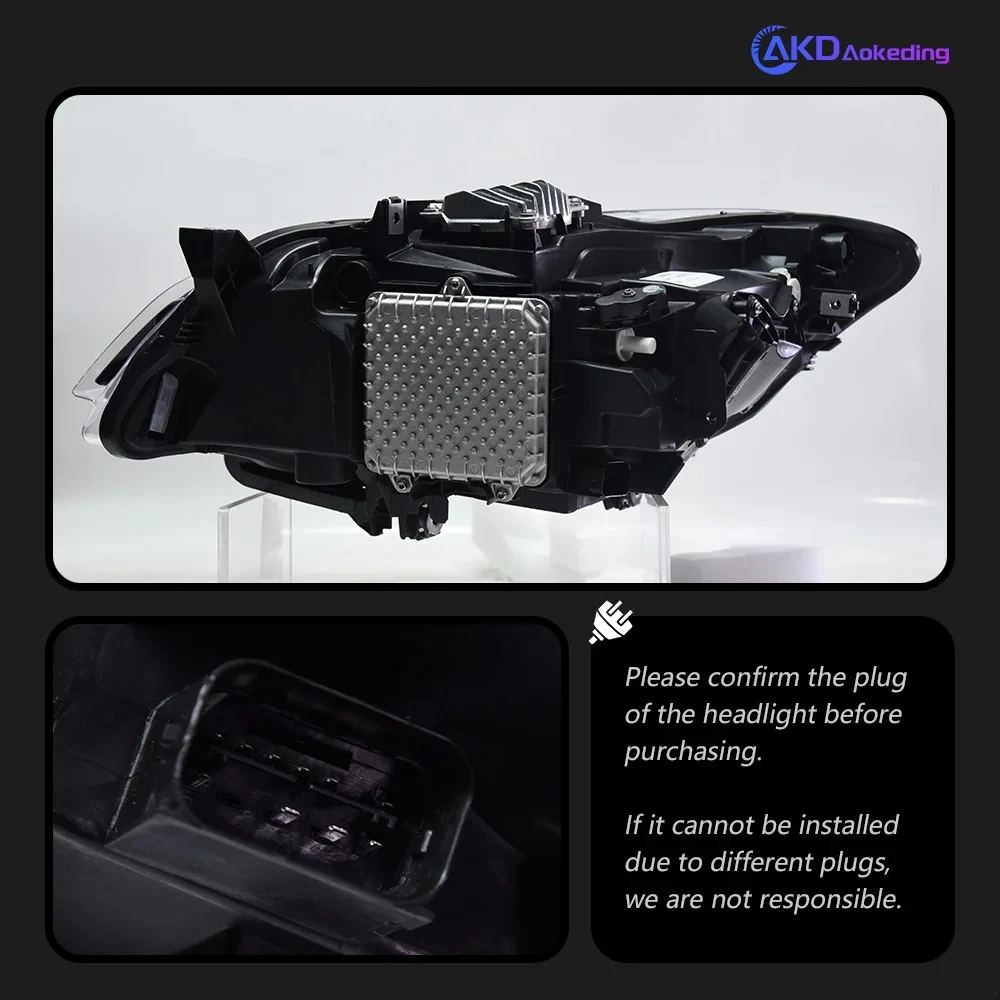 AKD Car Lights for BMW 2 Series F22 F23 LED Headlight Projector lens M2 head lamp  Animation DRL Signal Automotive accessories