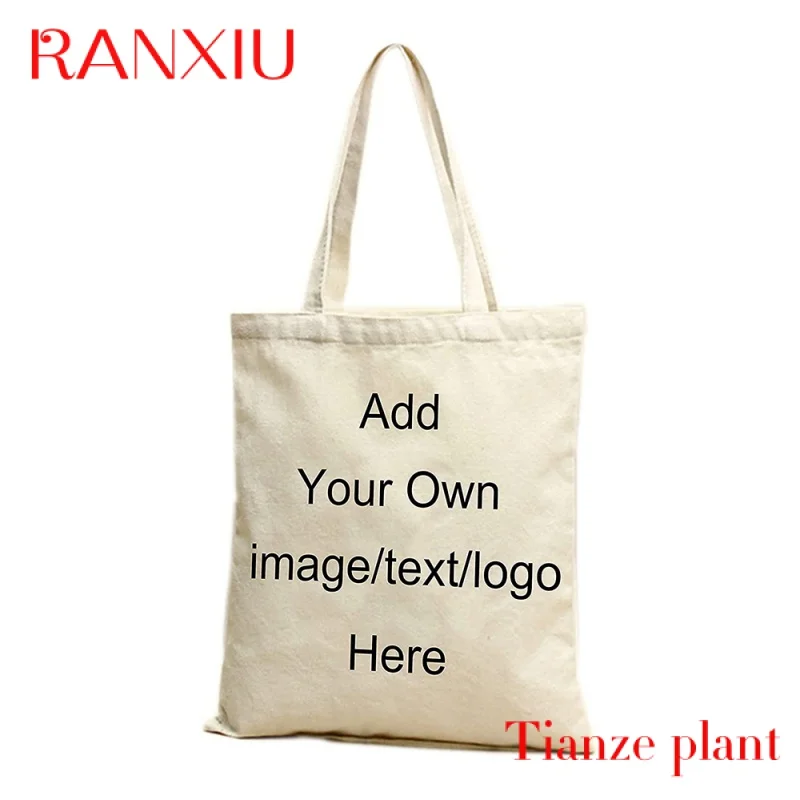 Custom Factory Cheap Price Eco Friendly Custom Printed Logo Beach Shopping Bags Grocery Canvas Cotton Tote Bag