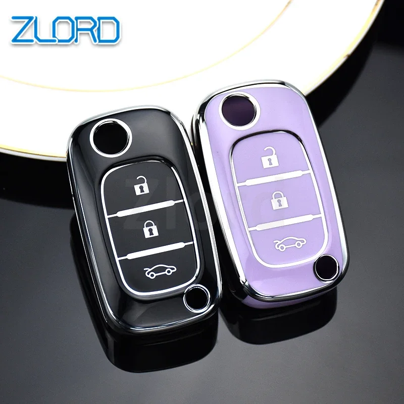 New TPU Car Key Case Cover For Mercedes For Renault Fluence Clio Megane For LADA Vesta Granta XRay Kalina Priora Sedan Sport