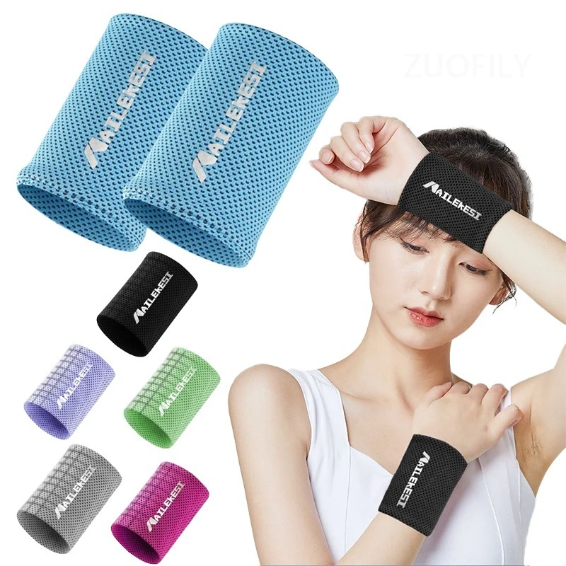 Bracelet de sport, lingette de poignet, serviette absorbant la sueur, course à pied pour hommes et femmes, Fitness d'été, serviette à séchage rapide, protection de poignet rafraîchissante