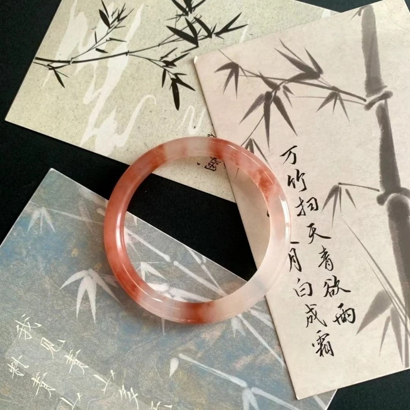 

Мягкий браслет с цветком персика, розовый браслет для девочек, тонкий круглый браслет