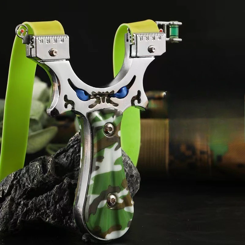 

Alloy Patch Fast-pressing Slingshot Flat Skin Laser Infrared No-binding Outdoor Competitive Hunting Tool