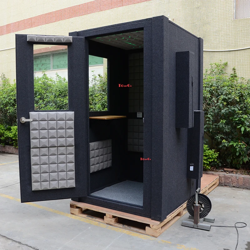 كشك عازل للصوت سهل التجميع محمول للتكبير/التسجيل