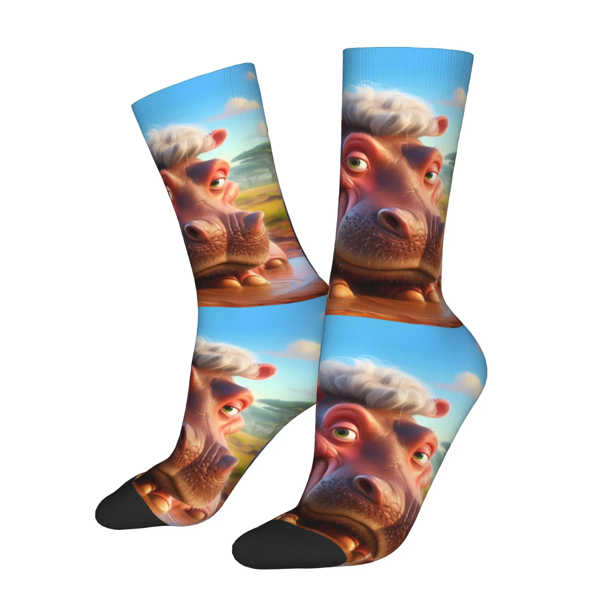 

Hippopotamus Sock Printed Man Polyester