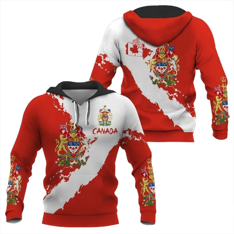 

Custom Name Canada Emblem Graphic Hoodies Unisex Loose Fashion Sweatshirts Winter Casual Daily Clothing Pullover Streetwear