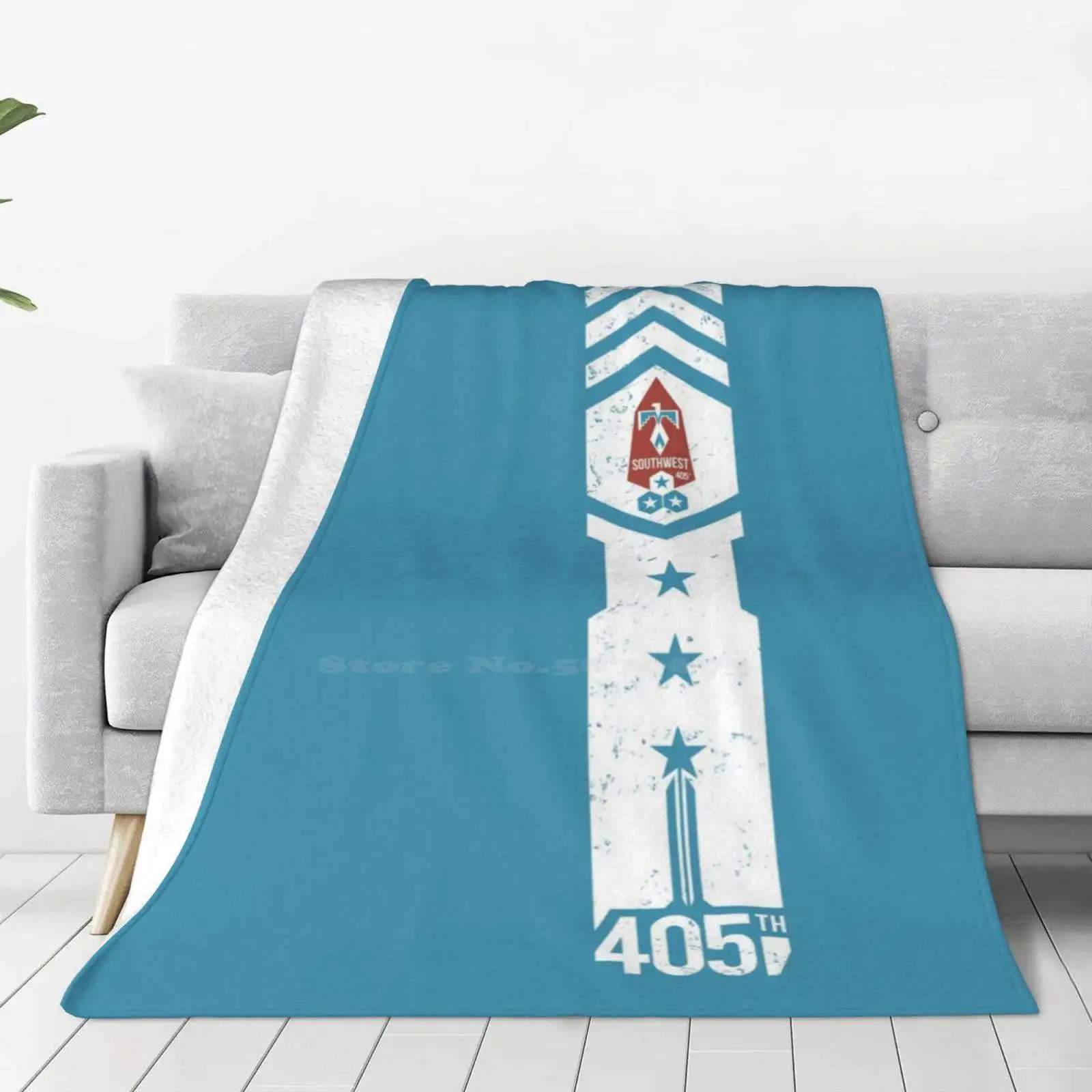 405Th فوج جنوب غرب رائجة البيع الطباعة عالية الجودة الدافئة الفانيلا بطانية 405Th جنوب غرب ماستر رئيس درع فوج